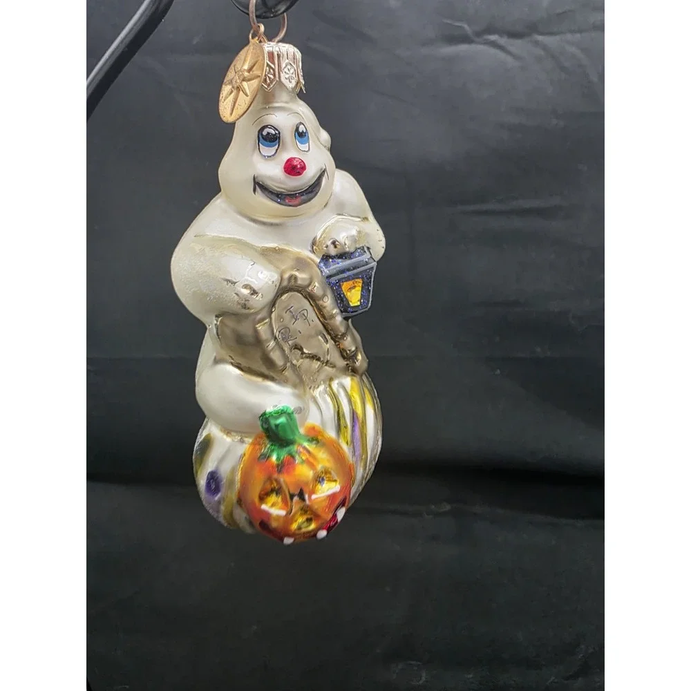 SIGNED Christopher Radko Fright D'Light Halloween Ghost Ornament 991660 VTG 1999